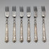 1973 British Vintage Sterling Silver Handle Dessert Fork x6 Harrison Brothers Case Included