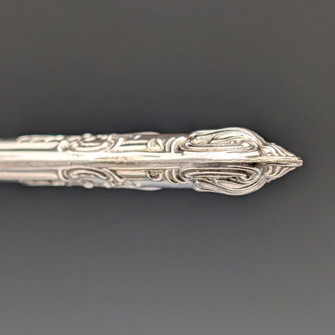 1973 British Vintage Sterling Silver Handle Dessert Fork x6 Harrison Brothers Case Included