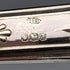 1973 British Vintage Sterling Silver Handle Dessert Fork x6 Harrison Brothers Case Included