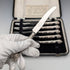 1961 British Vintage Pure Silver Handle Tea Knife x6 FB Case