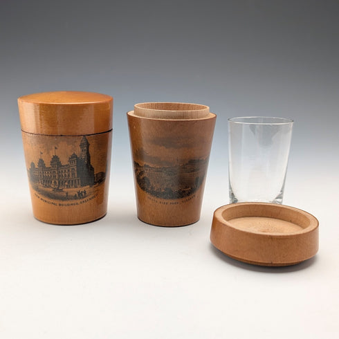 英国アンティーク 本型木製ボックス & モークリンアイテム3個セット