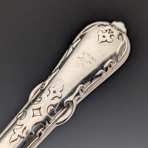 1866年 英国アンティーク 総純銀製 フルーツカトラリー6ペア 計555g Chawner&Co