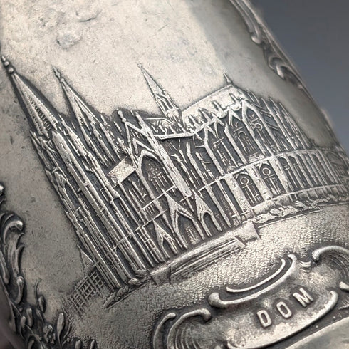 Vintage German pewter beaker cup