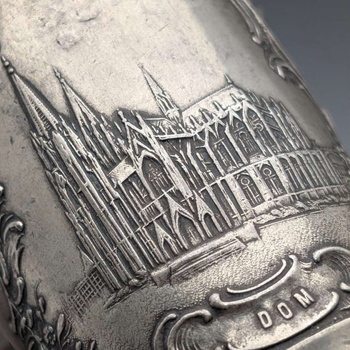 Vintage German pewter beaker cup