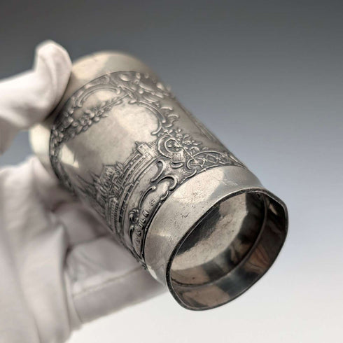 Vintage German pewter beaker cup
