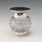 1905 British antique pure silver lid and cut glass inkwell Colen Hewer Cheshire