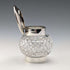 1905 British antique pure silver lid and cut glass inkwell Colen Hewer Cheshire