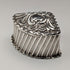 1893 British antique sterling silver fan-shaped box, 14g, Joseph Whitten