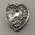 1892 British antique sterling silver heart-shaped box, 25g