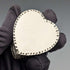 1892 British antique sterling silver heart-shaped box, 25g
