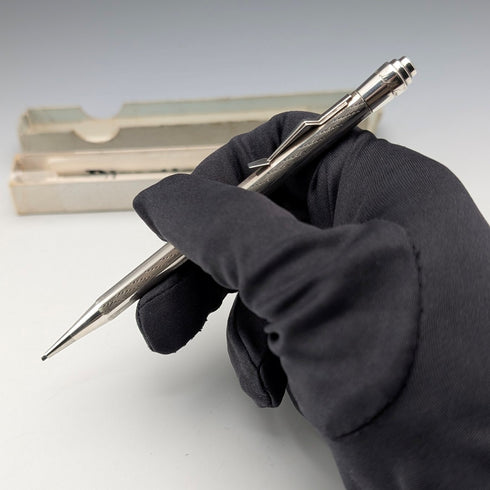 英國復古終身純銀自動鉛筆,附紙盒和說明書