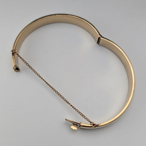 英国ヴィンテージ 9ctゴールドロールドゴールド製 バングル/ブレスレット EXCALIBUR