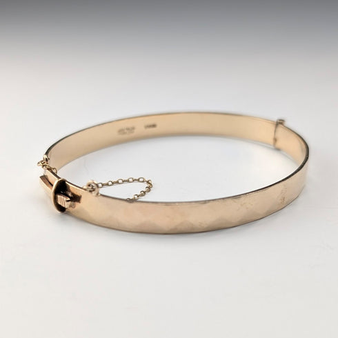 British vintage 9ct gold rolled gold bangle/bracelet Henry Griffith and Sons