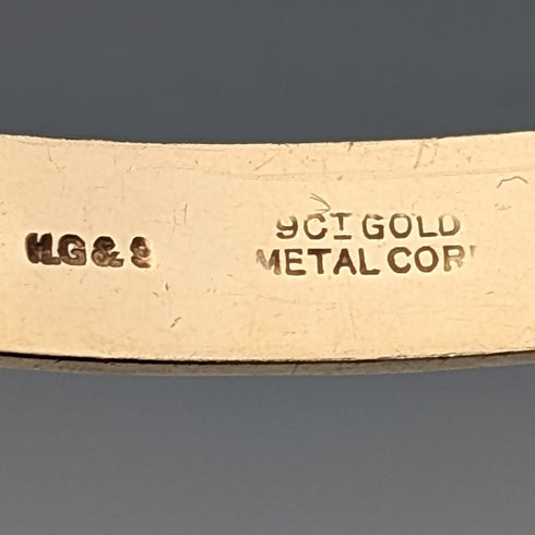 British vintage 9ct gold rolled gold bangle/bracelet Henry Griffith and Sons