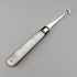 1905 British antique white mother-of-pearl handle pure silver button hook Francis Howard