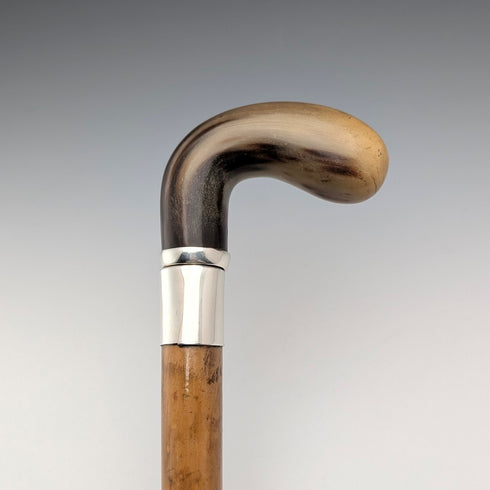 復古喇叭短柄純銀裝飾手杖 85 厘米