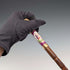 Vintage British ladies umbrella with gold-plated enamel handle, purple, 86cm