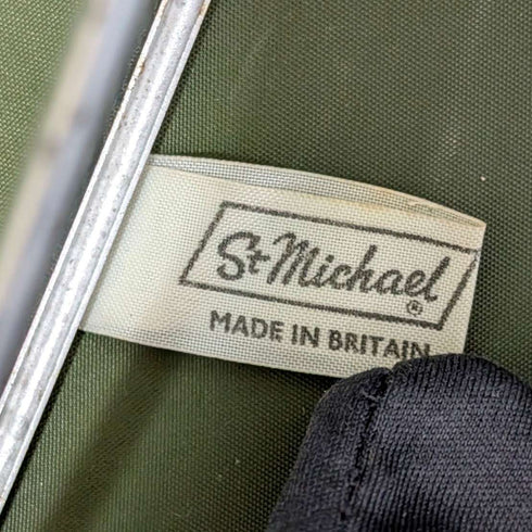 英国ヴィンテージ 小型アンブレラ 樹脂製ハンドル グリーン 63cm St Michael