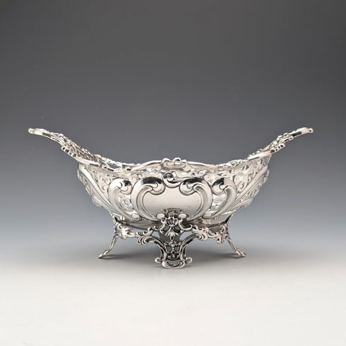 1900年頃 米国アンティーク 純銀製 脚付きディッシュ 205g Black Starr&Frost