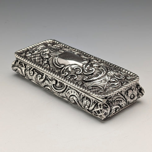 1895 British antique sterling silver box 75g Henry Charles Freeman