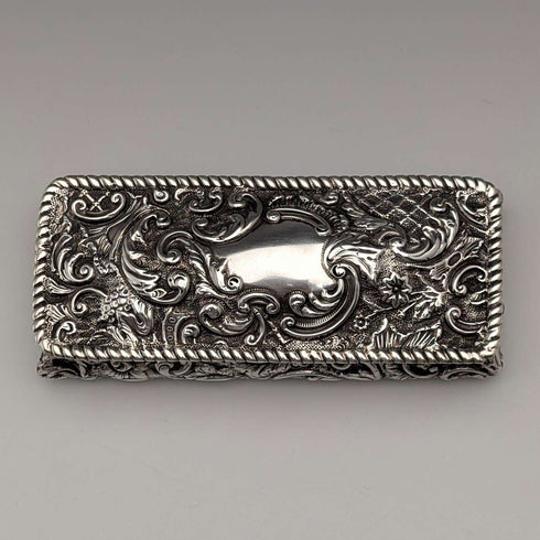 1895 British antique sterling silver box 75g Henry Charles Freeman