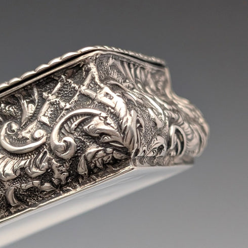 1895 British antique sterling silver box 75g Henry Charles Freeman