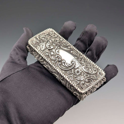 1895 British antique sterling silver box 75g Henry Charles Freeman