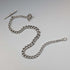 Circa 1900 British antique sterling silver Albert chain, 41g, sterling silver lion passant fob