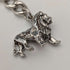 Circa 1900 British antique sterling silver Albert chain, 41g, sterling silver lion passant fob