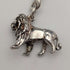 Circa 1900 British antique sterling silver Albert chain, 41g, sterling silver lion passant fob
