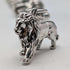 Circa 1900 British antique sterling silver Albert chain, 41g, sterling silver lion passant fob