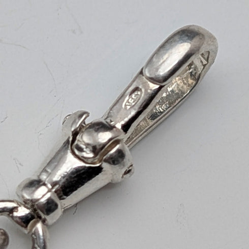 約 1900 年英國古董純銀阿爾伯特鏈 41 克純銀獅子 Passant 鑰匙扣