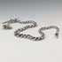 Circa 1900 British antique sterling silver Albert chain, 41g, sterling silver lion passant fob