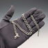 Circa 1900 British antique sterling silver Albert chain, 41g, sterling silver lion passant fob