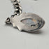 Circa 1900 British antique sterling silver Albert chain, 38g, moonstone fob