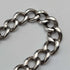 Circa 1900 British antique sterling silver Albert chain, 38g, moonstone fob