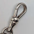 Circa 1900 British antique sterling silver Albert chain, 38g, moonstone fob