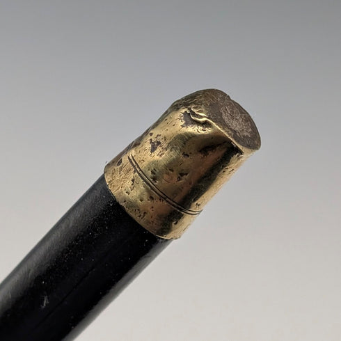 1919 年英國古董男士彎柄純銀裝飾手杖 91 公分 Henry Tracy&Sons