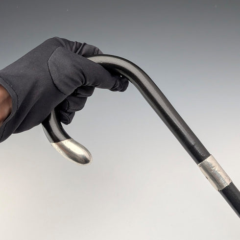 1919 年英國古董男士彎柄純銀裝飾手杖 91 公分 Henry Tracy&Sons