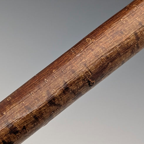 復古棕色軸豆豆頭手柄旅行拐杖 91 厘米