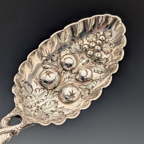 19世紀後半 英国アンティーク シルバープレート製 ベリースプーン ペア ケース入