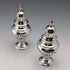 1892 British antique sterling silver sugar shaker pair, 145g total, Possibly Sibray Hall & Co, case included