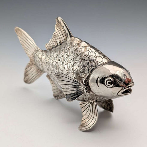 Vintage silver plate fish figurine