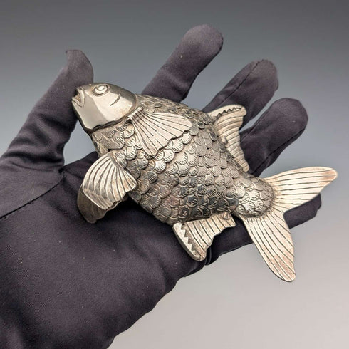 Vintage silver plate fish figurine