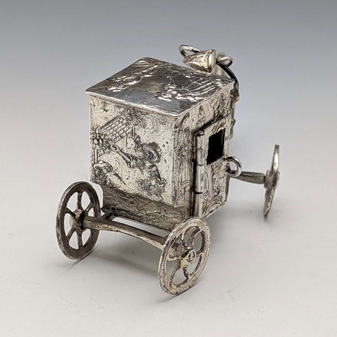 1907 年英國古董純銀馬車微型 72 克 Boaz Moses Lendeck