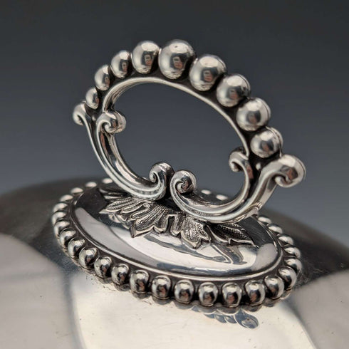 Antique British silver plate small cloche Mappin & Webb