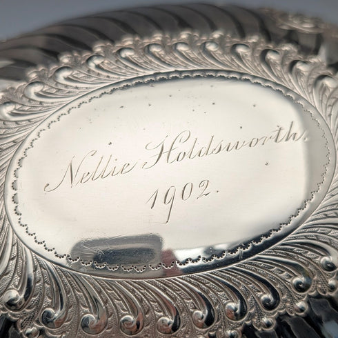 1902年頃 英国アンティーク シルバープレート製 ロールトップ式ブレックファーストディッシュ HENRY STRATFORD