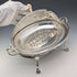 Circa 1902 British antique silver plate roll-top breakfast dish by HENRY STRATFORD