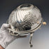 Circa 1902 British antique silver plate roll-top breakfast dish by HENRY STRATFORD