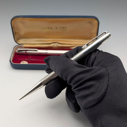 約 1970 年英國復古 Yard O' Red 純銀自動鉛筆和原子筆(附盒子)